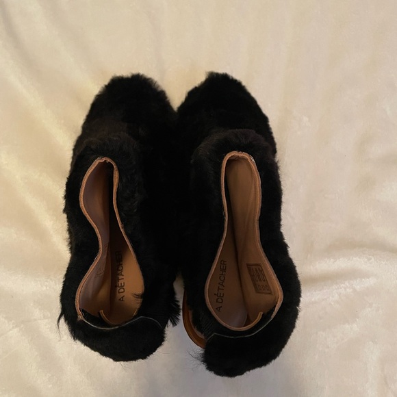 Rare, vintage A Detacher Leni dark fur Booties NWOT - Picture 11 of 16